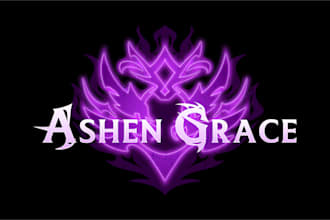 design fantasy game logo with cool unique magic style