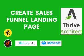 build responsive landing page, wordpress sales funnel with thrive theme builder