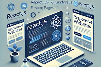 create a website or landing page with reactjs nextjs