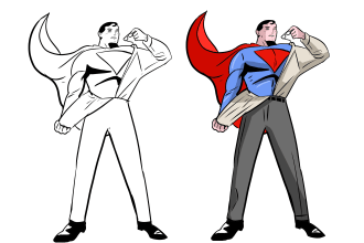 draw classic comic book character