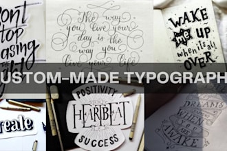 do custom lettering typography of any style