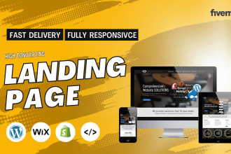 do landing page design with elementor pro, wordpress landing page design
