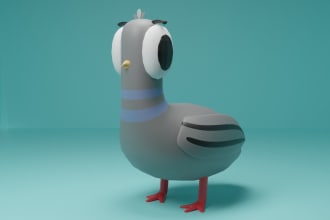 make lowpoly 3d characters and environments in blender