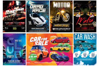 do nightclub party birthday car bike show tournament motion flyer