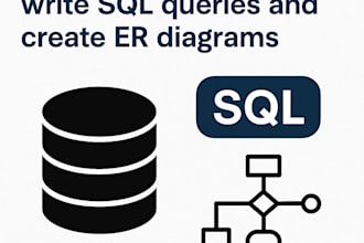 design database, write sql queries and create er diagrams