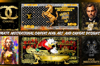 design motivational canvas and canvas wall art
