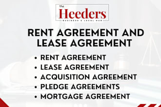 write your rent agreement and lease agreement