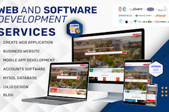 develop a website in PHP, mysql, laravel, codeigniter