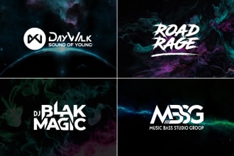 do 2 dj music logo, singer, producer, band, initial text, edm ,monogram design