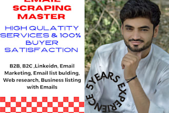 scrape email list, email extraction and email collection