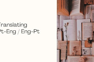 translate your work, portuguese to english and vice versa