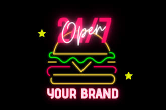 creat burger logo design with diffrent style and uniqe