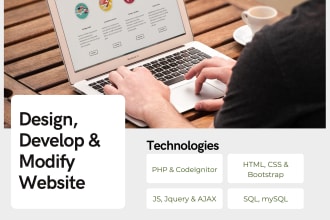 design, develop and modify website for your business