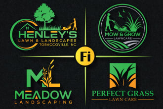 create unique agriculture, landscape and lawn care logo