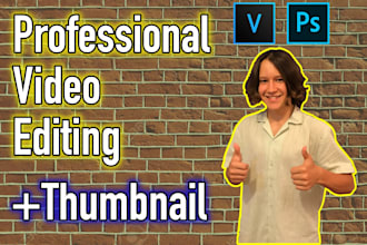 professionally edit video and make a thumbnail