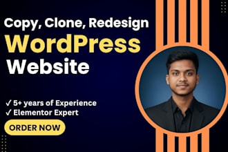 clone website, redesign wordpress website elementor pro