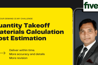 do quantity takeoff, material take off and cost estimation