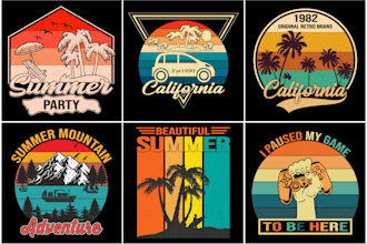 do custom retro vintage t shirt design
