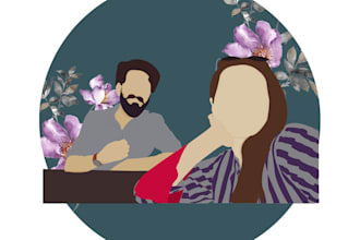 create a unique flat vector portrait from your photo
