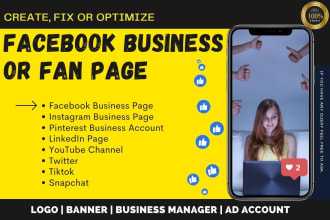 do facebook business page setup , fan page creation , impressive fb optimization