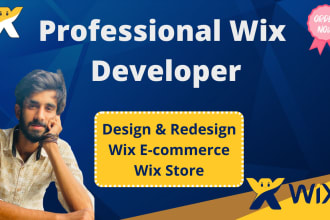 design or redesign wix ecommerce or wix website, wix store