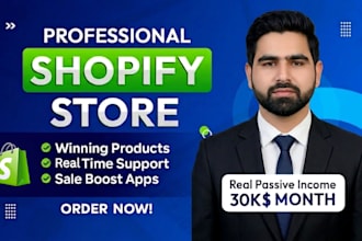 build shopify store design, shopify dropshipping store, shopify website
