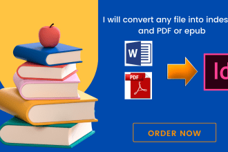 do the ebook conversion from PDF, word, indesign into epub and kindle formats