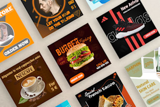 design a creative social media images ads and posts