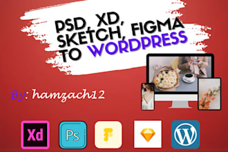do design conversions to wordpress , bootstrap , html CSS