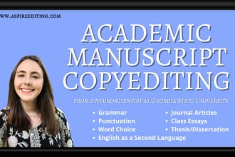 copyedit and proofread your academic manuscript
