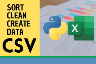 clean, modify, organize and create data from a CSV or excel file