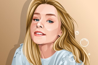 draw cartoon vector portrait illustration from your photo