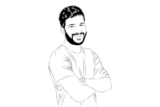 draw a vector line art illustration of your photo
