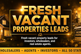 provide vacant property leads USA