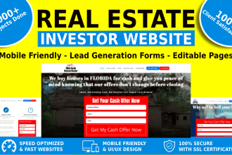 create real estate investor website