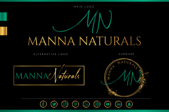 design luxury feminine signature logo and branding kit