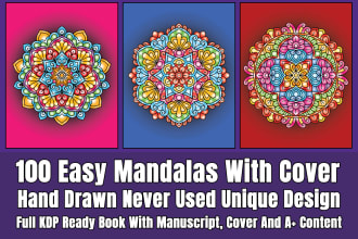 create 100 easy mandalas with cover