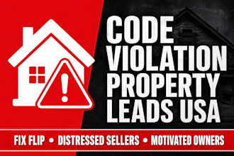find code violation property leads USA fix flip investors