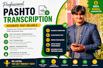 do transcription of pashto