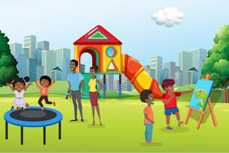 draw black children book illustration
