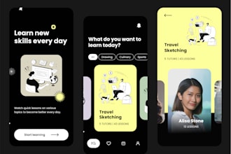 create and design mobile apps UI for ios and android