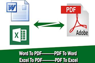 convert pdf into excel or word
