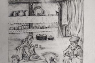 draw a storyboard line art for your commercial or film
