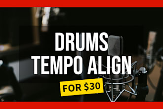 edit and time align drums multi tracks to the song tempo