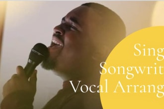 be your male singer and songwriter