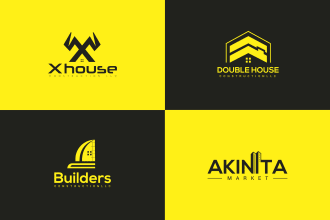 design real estate logo for construction house handyman property plumber company