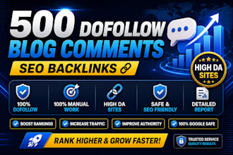 do 500 dofollow blog comments SEO backlinks