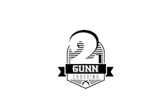 create a standout rural themed logo for 2 gunn crossing