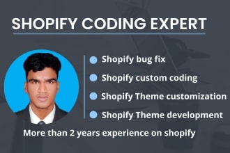 do shopify bug fixing and theme customization