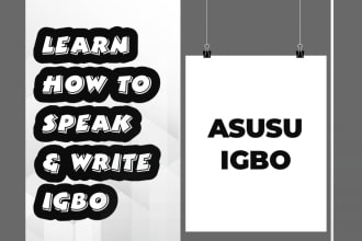 help you to speak and write igbo language in 14days